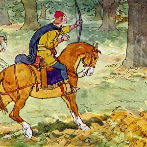 King William Rufus on his fateful hunting trip in 1100