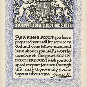 Kings Scout certificate