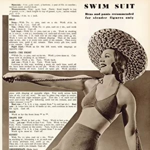 Knitted swim wear 1940