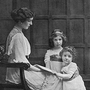 Lady Ingestre and two of her children, WW1
