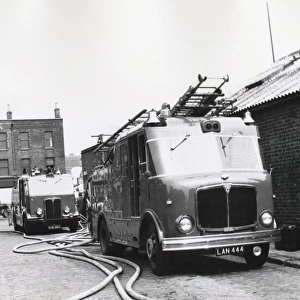 LCC-LFB Fire scene in a London street