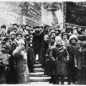 Lenin and Trotsky in Red Square Print Lenin and Trotsky in Red Square Print