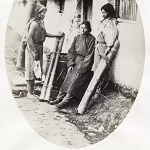 Lepcha water carriers, Aboriginal, Sikhim