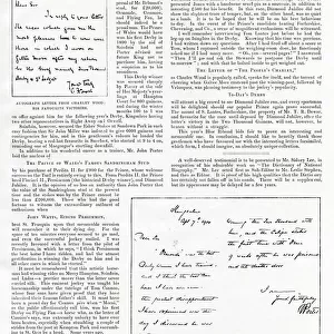 Letter from Charley Wood 1900