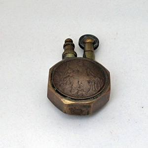 Lighter constructed from a large brass nut