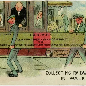 Early 20th Century Print of Welsh Railway Ticket Early 20th Century Print of Welsh Railway Ticket