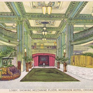 The lobby and Mezzanine floor in the Morrison Hotel, Chicago