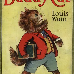 Louis Wain Print: Daddy Cat circa 1910s Louis Wain Print: Daddy Cat circa 1910s