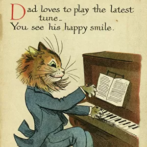 Louis Wain, Daddy Cat - playing the piano