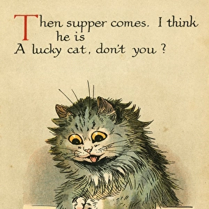 Louis Wain, Daddy Cat - suppertime