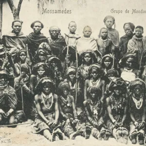 Luanda, Angola - Group of Mondombos Tribespeople, Mocamedes