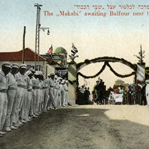 Maccabi waits for Balfour - Triumph Gate, Tel Aviv, Israel