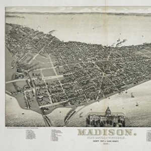 Madison, state capital of Wisconsin 1885