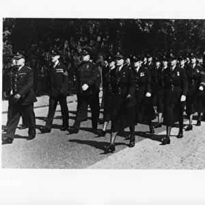 Male and female police officers in Nijmegen March, Holland