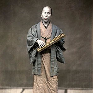 Man with abacus, Japan