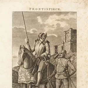 A Man at Arms in plate armour and an Archer