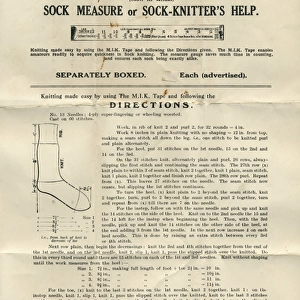 Man in Khaki - instructions for knitting socks, WW1