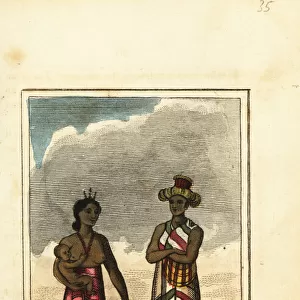Man, woman and baby of Corea, Korea, 1818
