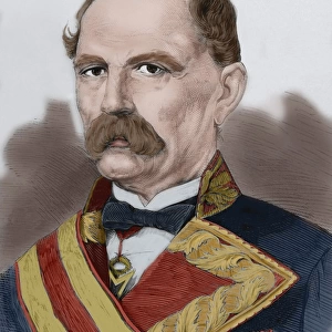 Manuel de La Serna Hernandez Pinzon (1804-1878). Colored eng