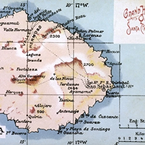 Map of La Gomera, Canary Islands