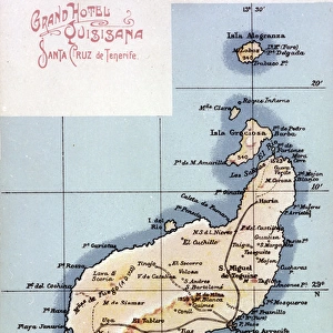 Map of Lanzarote, Canary Islands