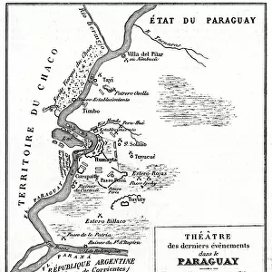 Map of the Paraguayan War 1868