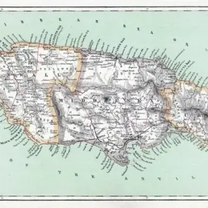 Jamaica Map Print Jamaica Map Print