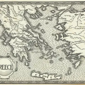 Ancient Greece Print Map Ancient Greece Print Map