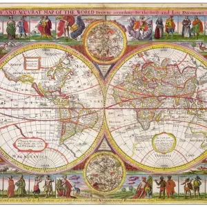 Overton World Map Print 1670 Overton World Map Print 1670