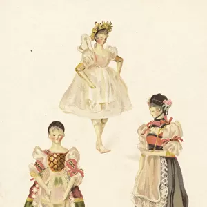 Marie Taglioni, ballerina costume dolls by young Princess