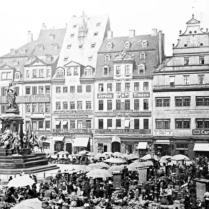Market Place, Leipzig, Germany, Victorian period