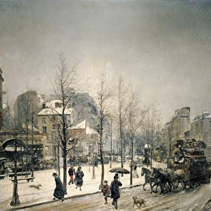 MARTI i ALSINA, Ramon (1826-1894). Snowy Boulevard