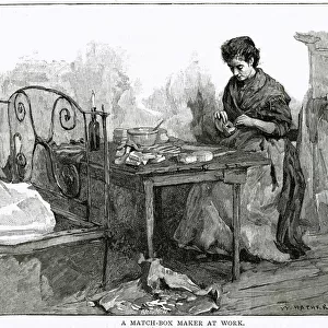 Matchbox making, London 1890