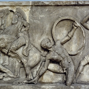 Mausoleum at Halicarnassus. Combat with the Amazons