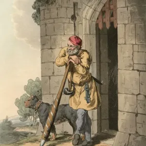Medieval Porter Print, 1480 Medieval Porter Print, 1480