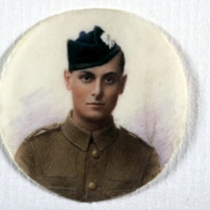 Miniature portrait of a London Scottish Regiment soldier