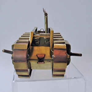 Model - Mark V WWI male tank with semaphore device