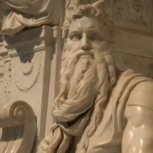 Michelangelo's Moses Marble Sculpture Print Michelangelo's Moses Marble Sculpture Print