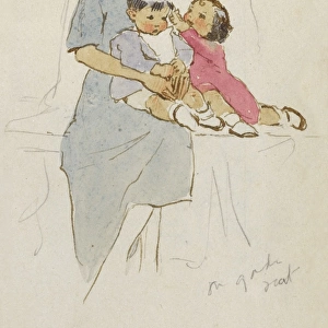Mother with two children