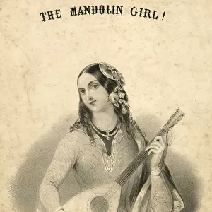 Music cover, The Mandolin Girl, sung by Miss Poole