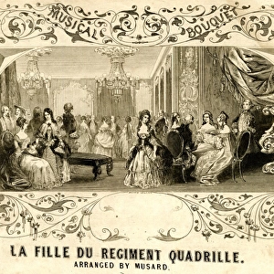 Music sheet, La Fille du Regiment Quadrille