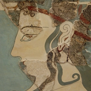 Mycenaean art. Greece. Fresco depicting a male figure