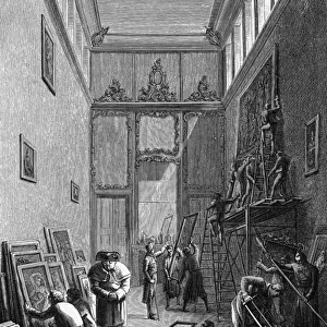 Napoleons soldiers looting Dresden art treasures