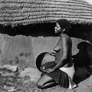 Native African Matabele woman