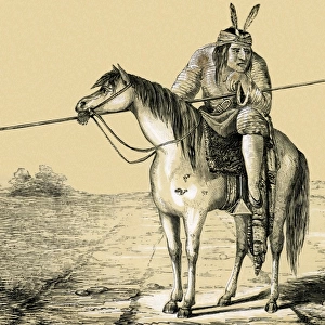 Native American Comanche on horseback
