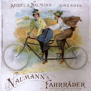 Naumanns Tandem Bicycle - Advertising postcard