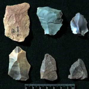 Neanderthal Stone Tools Print, Gorham's Cave, Gibraltar Neanderthal Stone Tools Print, Gorham's Cave, Gibraltar