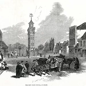 New clock tower at Epsom 1847