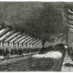 Baker Street Underground Station Print, London 1881
