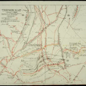 WW1 Trench Map Print - Somme Battlefield circa 1916 WW1 Trench Map Print - Somme Battlefield circa 1916